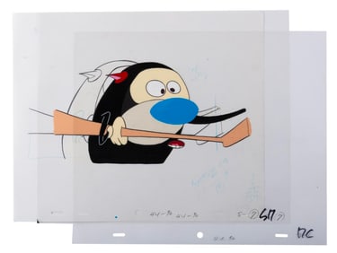 A “The Ren & Stimpy Show" Production Cel and Drawing.