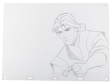 A "Pocahontas" John Smith Production Drawing.