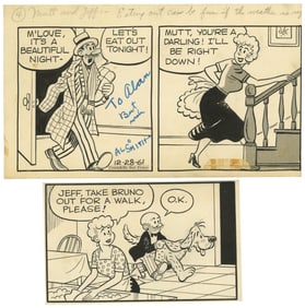A Trio of "Mutt and Jeff" Comic Panels