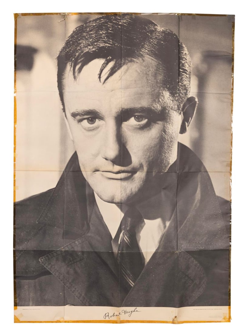 A Pair of The Man from U.N.C.L.E. Fan Club Posters.: (MGM-TV, 1967) A pair of posters from The Man From U.N.C.L.E. fan club of Robert Vaughn as Napoleon Solo and David McCallum as Illya Kuryakin. Each poster folds out to an impressive 41.5” x 29&r