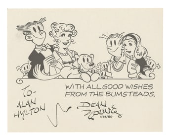 A Blondie Signed Fan Card by Dean Young.