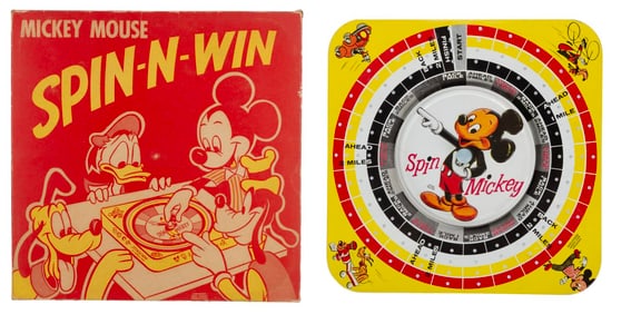 A Mickey Mouse Spin-N-Win Game.