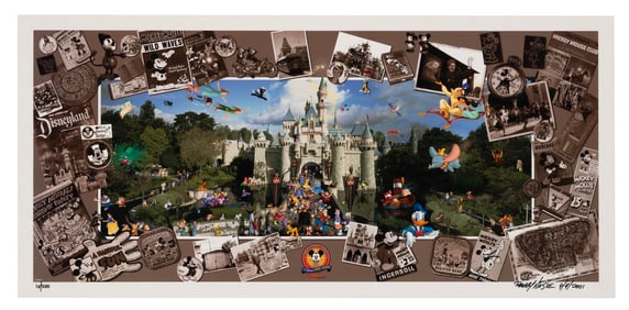 A Signed Randy Noble Disney Family Reunion Print.
