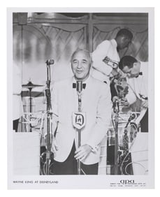 A Wayne King At Disneyland Glossy Publicity Photo.