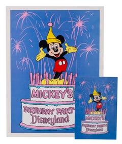A Mickey's 50th Birthday Gate Flyer and Poster.