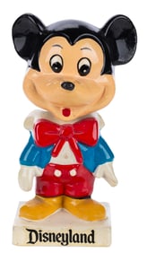 A Disneyland Mickey Mouse Ceramic Bobblehead.