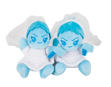 A Pair of Disney Haunted Mansion Bride Plush Dolls.