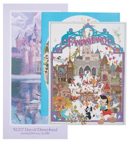 Three Sleeping Beauty Castle Souvenir Posters.