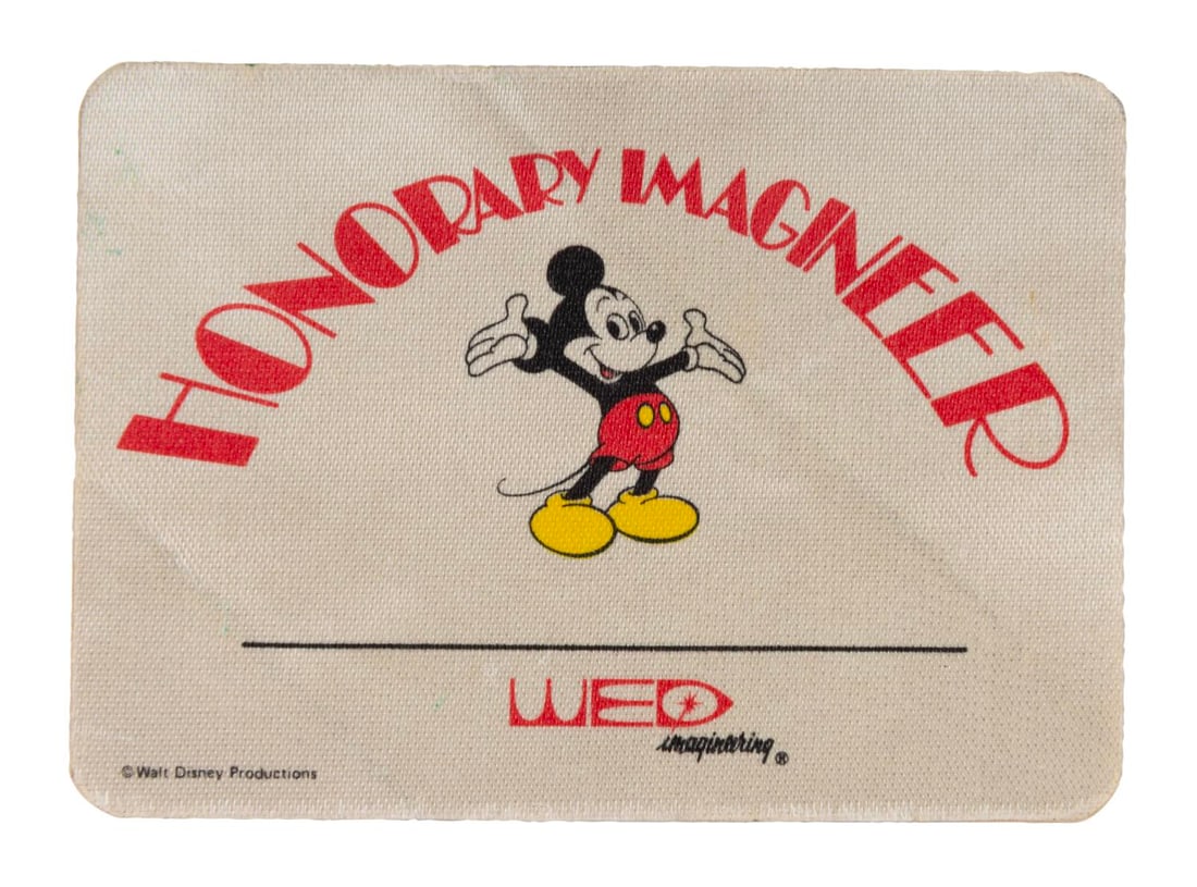 An Honorary Imagineer Visitor Sticker. (1 of 1)