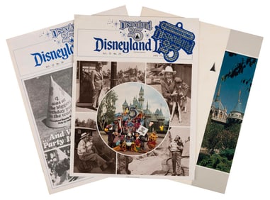1980 Disneyland Line Magazines & Namebadge.