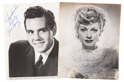 A Pair of Signed Lucille Ball and Desi Arnaz Photos.