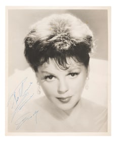 A Judy Garland Signed Headshot.
