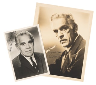 A Pair of Boris Karloff Signed Photos.