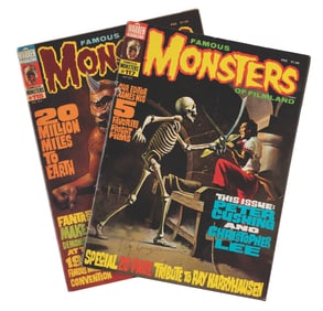 A Pair of Ray Harryhausen Signed Famous Monsters of Filmland Magazines.