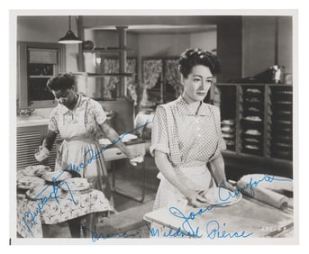 A Signed Photo of Joan Crawford and Butterfly McQueen.