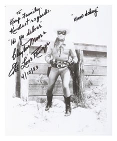 A Clayton Moore Signed "The Lone Ranger" Photo.