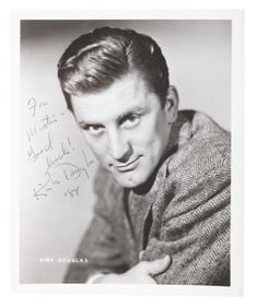 A Signed Kirk Douglas Headshot.