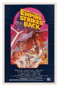 A Carrie Fisher Signed “The Empire Strikes Back" Re-Release One-Sheet.