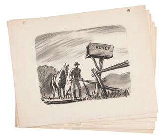 A Collection of Harper Goff "Bright Leaf" Story Drawings.