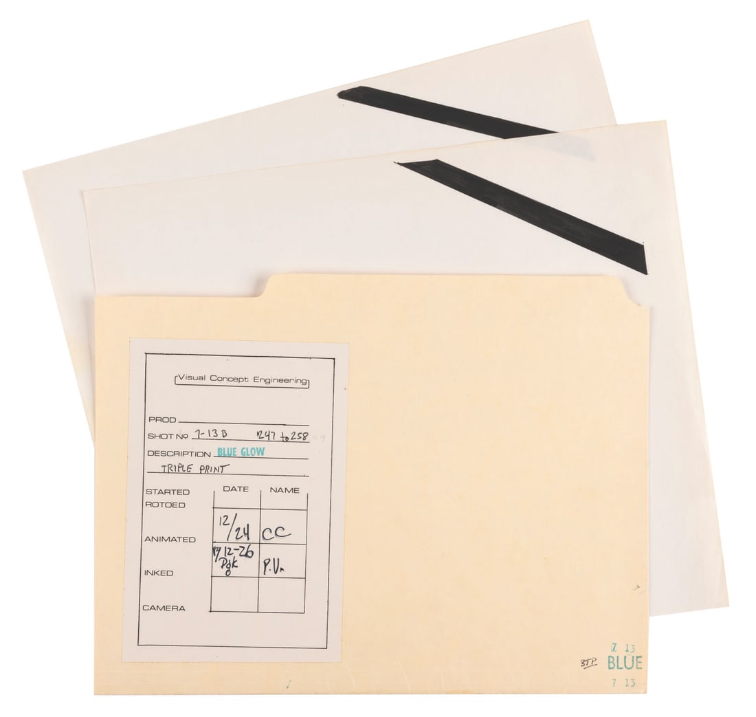 A Pair of Star Wars Laser Canon SFX Drawings with Production Folder. (1 of 5)