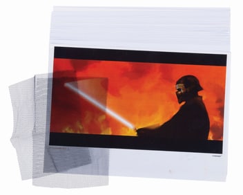 Kylo Ren Visor Sample Fabric and Star Wars Concept Prints.