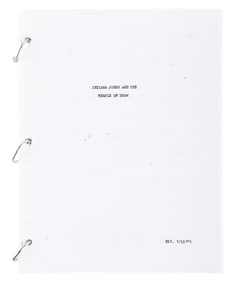An “Indiana Jones and the Temple of Doom" Script.