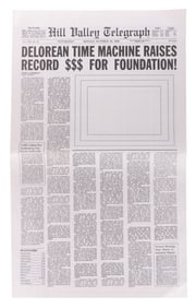 An "Expedition: Back to the Future" Prop Newspaper.