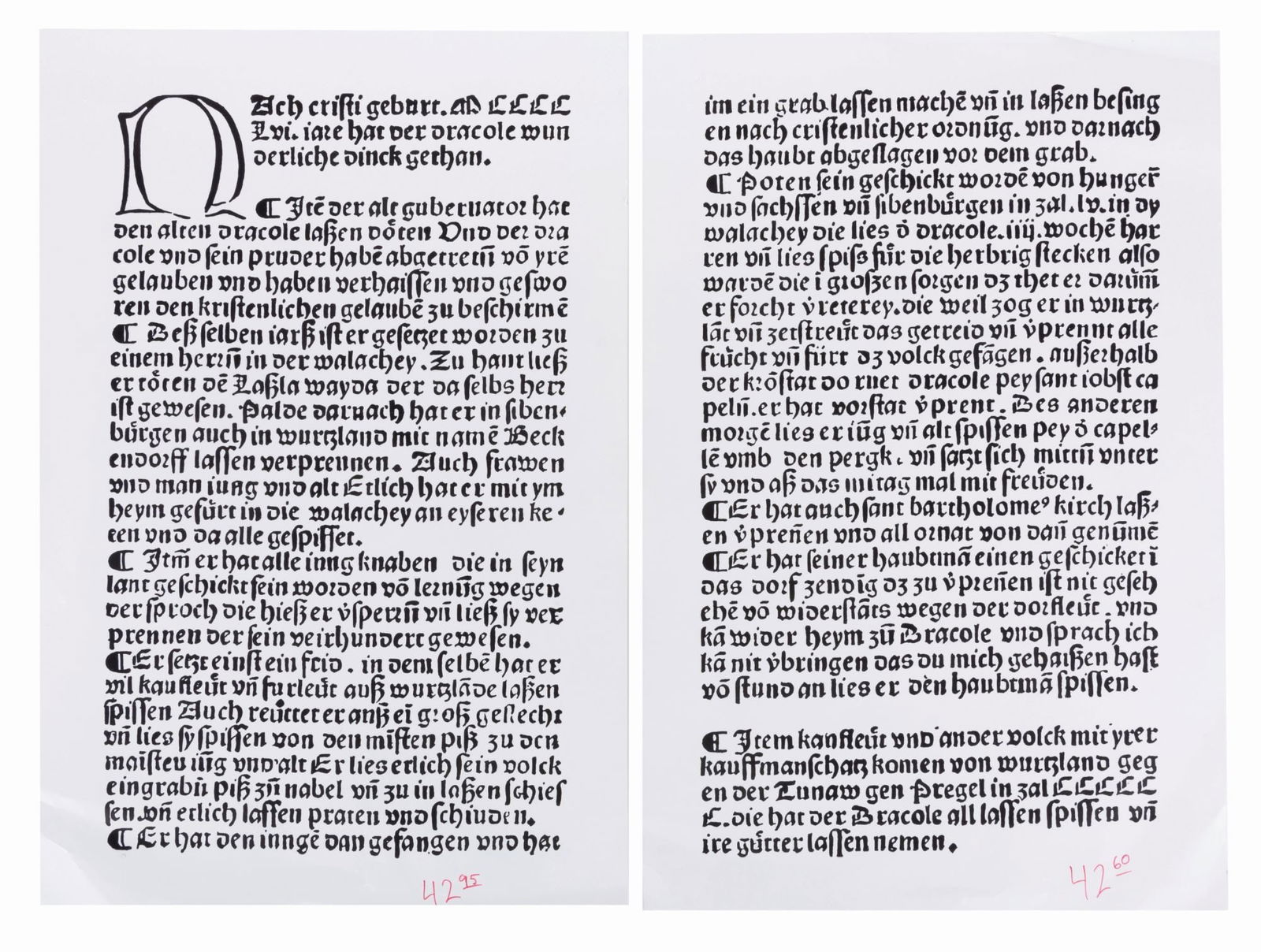 A Pair of “Bram Stoker's Dracula" Vampyre Book Concept Pages. (1 of 3)