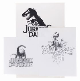Three “Jurassic Park" Logo Concept Prints.