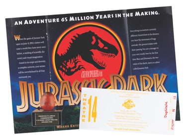 Three "Jurassic Park" Crew Souvenirs.