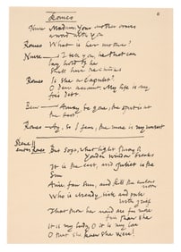 A “Shakespeare in Love" Prop Script Page.