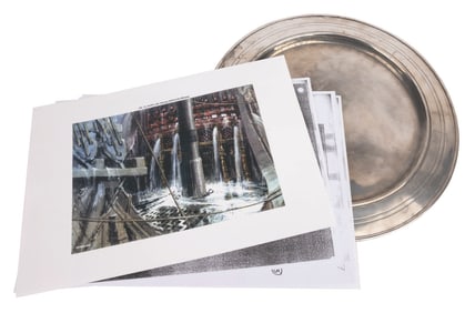 A “Harry Potter and the Goblet of Fire" Great Hall Dining Plate and Storyboard Pages.