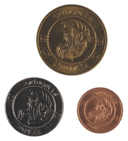 Three Prop Coins from Gringotts Bank.