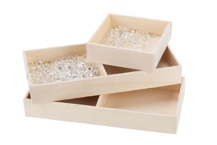 Unfinished Prop Gem Trays from The Hobbit.