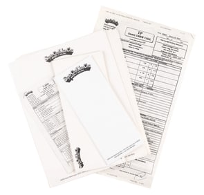 A Pair of “Kill Bill" Call Sheets and Super Cool Man Chu Stationery.