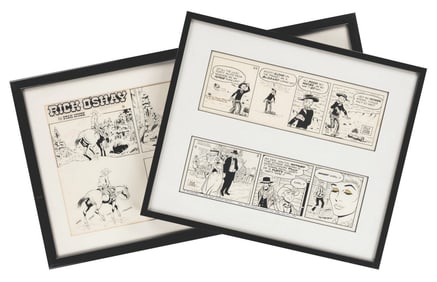 Three “Rick O'Shay" Original Comic Strips.