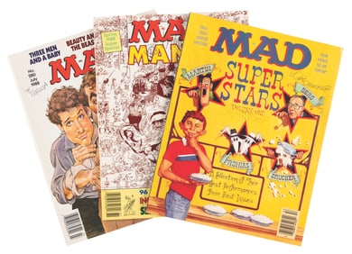 Three Signed MAD Magazines.