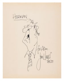A Herman Drawing Signed by Jim Unger.