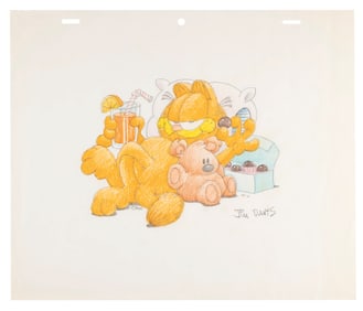 A Garfield Drawing by Jim Davis.