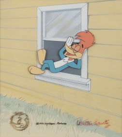A Walter Lantz Signed Woody Woodpecker Cel.