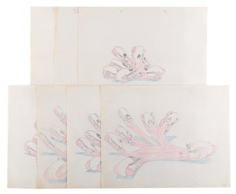 A Set of Production Drawings from “Porky’s Road Race.