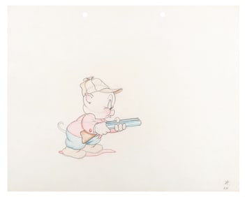 A “Porky’s Hare Hunt" Production Drawing.
