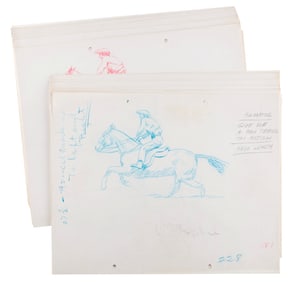 A Collection of “Old Glory" Paul Revere Production Drawings.