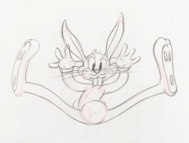 A “Hare-um Scare-um" Early Bugs Bunny Production Drawing.