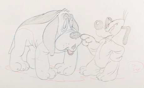 A Production Drawing from "Of Fox and Hounds.