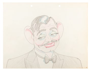 A “Hollywood Steps Out" Model Drawing of Clark Gable.