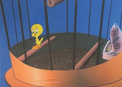 A Tweety Bird "Tree Cornered Tweety" Production Cel.