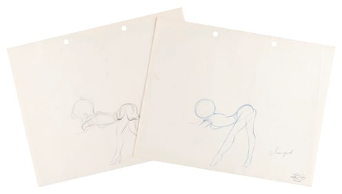 “Coal Black and de Sebben Dwarfs" Production Drawings.