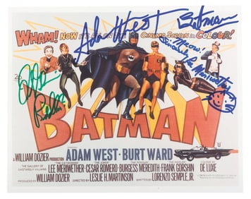 A Multi-Signed "Batman: The Movie" Lobby Card Print.