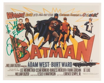A "Batman: The Movie" Frank Gorshin Signed Lobby Card Print.